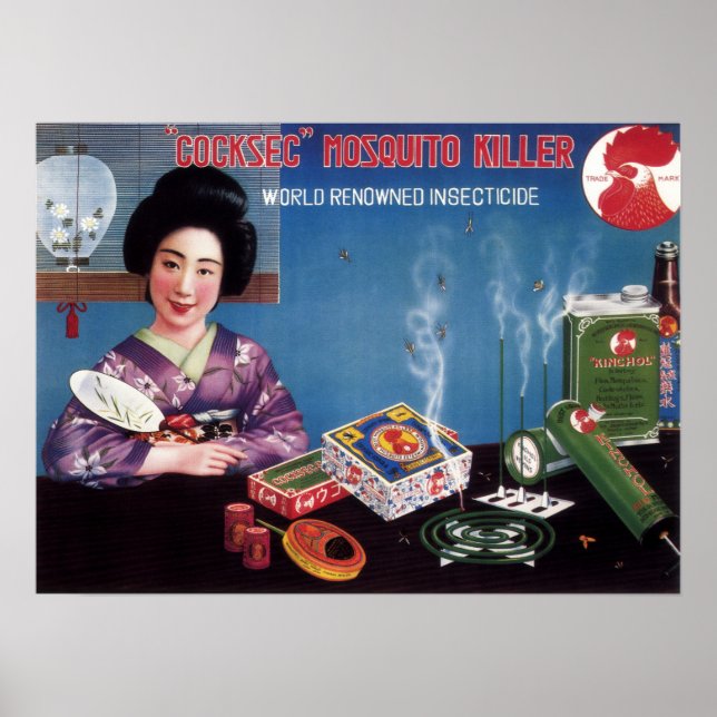 Póster Publicidad en Japón de Kimono REPELLENT INSECT (Frente)