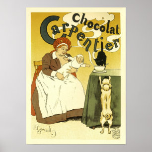 Póster Publicidad francesa de Chocolat Carpentier Vintage