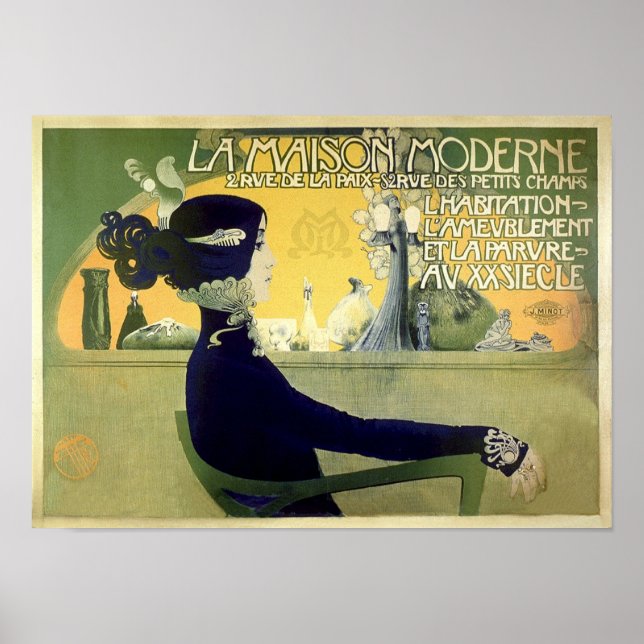 Póster Publicidad francesa de época Orazi Manuel 1905 (Frente)
