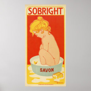 Póster Publicidad francesa de jabón belga de 1899
