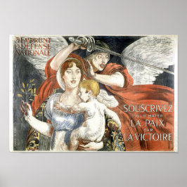 Póster Publicidad francesa vintage de Souscrivez 1917