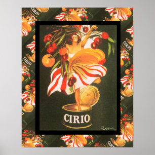 Póster Publicidad francesa vintage, fruto de Cirio