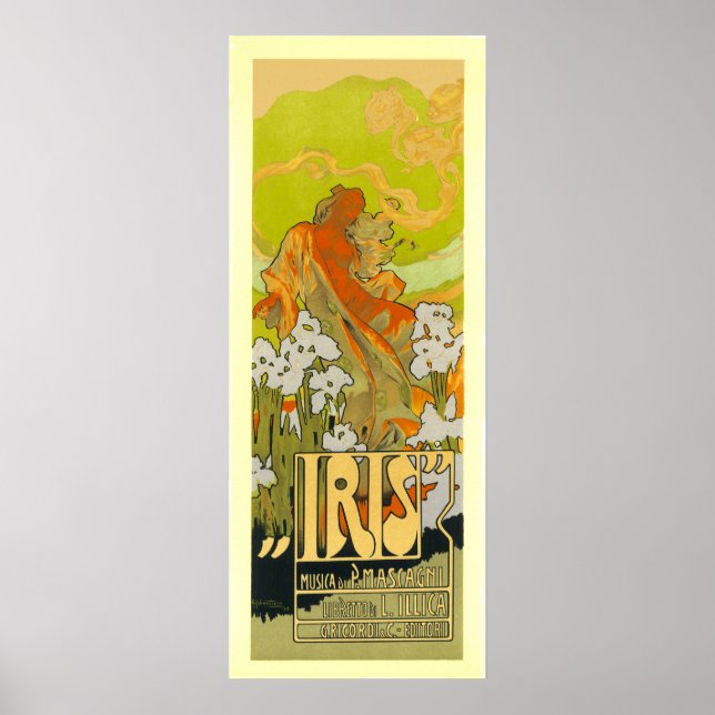 Póster Publicidad francesa vintage IRIS (Frente)