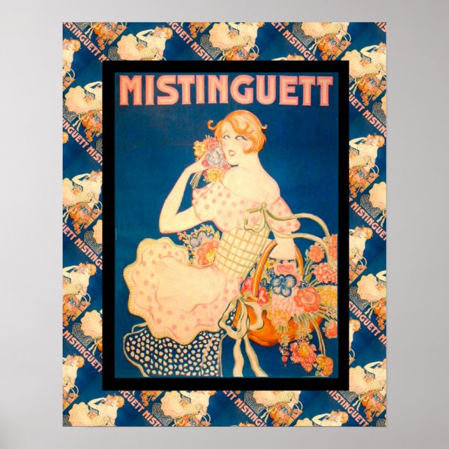 Póster Publicidad francesa vintage, Mistinguett (Frente)