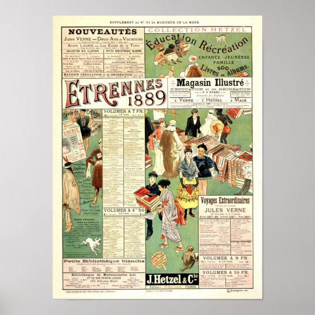 Póster Publicidad francesa vintage Semeghini Defendi 1889 (Frente)