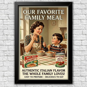 Póster Publicidad icónica de la década de 1960 
