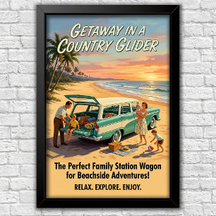 Póster Publicidad icónica de la década de 1960