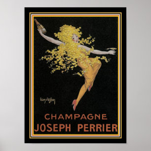 Póster Publicidad Joseph Perrier Champagne Vintage 12x16
