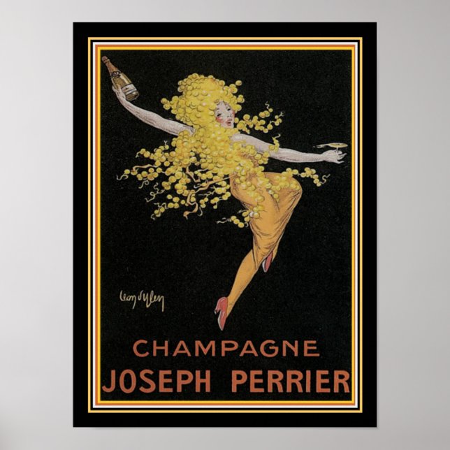 Póster Publicidad Joseph Perrier Champagne Vintage 12x16 (Frente)