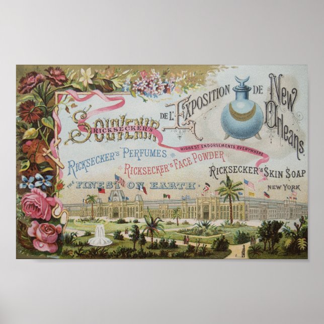 Póster Publicidad Perfume de finales del siglo XIX (Frente)