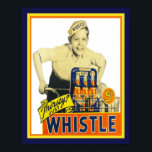 Póster Publicidad pop de Soda, Naranja de silbidos de los<br><div class="desc">Soda Pop,  Naranja de silbidos de los años 1950,  con Poster de publicidad en bicicleta de Deliver Boy</div>