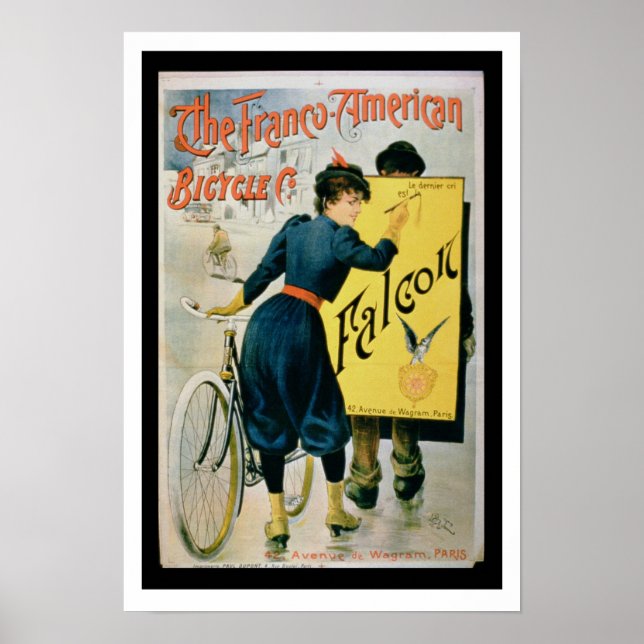 Póster Publicidad poster 'The Franco-American Bicycle Co (Frente)