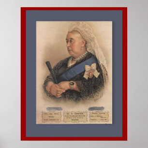Póster Publicidad retra del vintage, reina Victoria