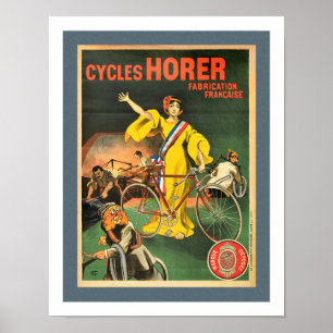 PÓSTER PUBLICIDAD TEMPRANA DE BICICLETAS IMPRESA