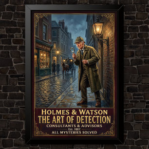 Póster Publicidad vintage de Sherlock Holmes