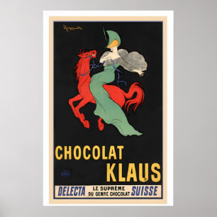 Póster publicitario de Chocolate Klaus por Leonett