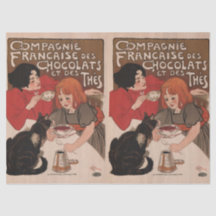 Poster publicitario de chocolate retro de papel de