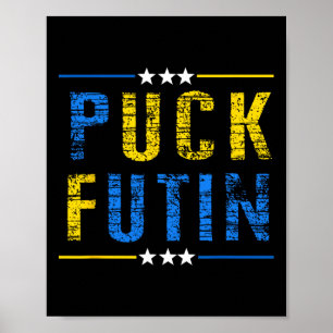 Póster Puck Futin Meme Apoyo a Ucrania Amante Ucraniano