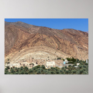 Póster Pueblo abandonado Birkat Al Mawz - Omán