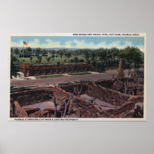 Póster Pueblo, Colorado - Casa de aves y animales