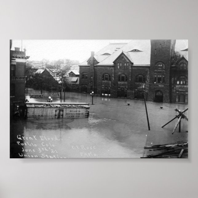 Póster pueblo, colorado flood (Frente)