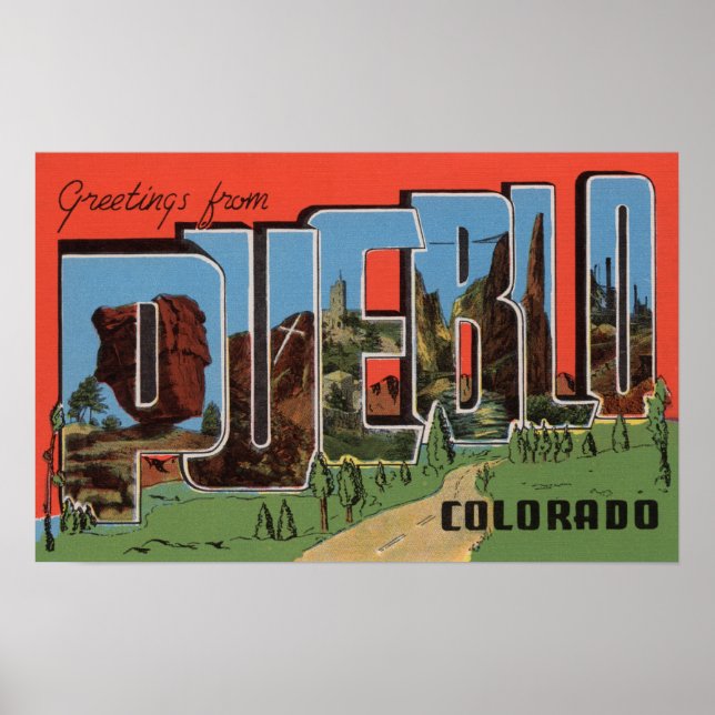 Póster Pueblo, Colorado - Grandes Escenas de letras (Frente)