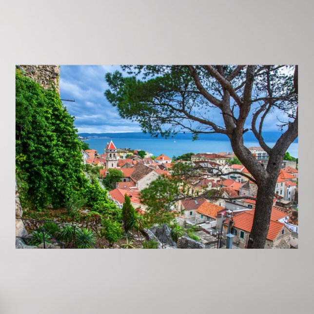 Póster Pueblo croata de Omis (Frente)