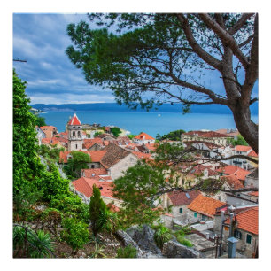 Póster Pueblo croata de Omis