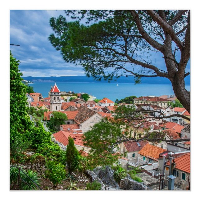 Póster Pueblo croata de Omis (Anverso)