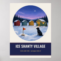 Pueblo de Cabañas de Hielo Personalizado Lago