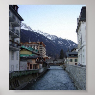 Póster Pueblo de Chamonix