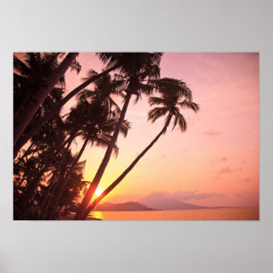 Póster Pueblo de Lewolin, Isla Illi Api, Selat Boleng