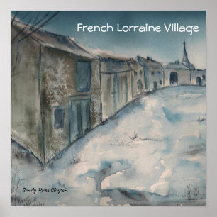 Póster Pueblo de Lorena del francés