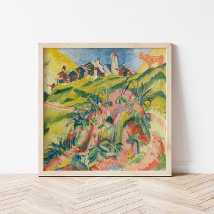 Póster Pueblo de montaña Ernst Ludwig Kirchner