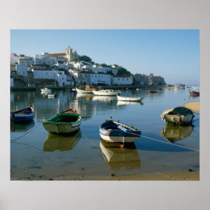 Póster Pueblo de pescadores de Ferragudo, Algarve, Portug