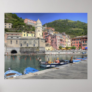 Póster Pueblo de Vernazza, Cinque Terre, Liguria