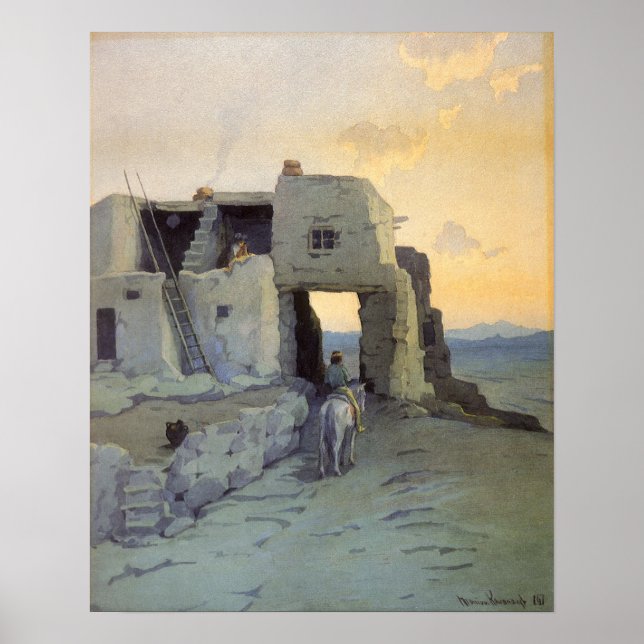 Póster Pueblo de Walpi por Marion Kavagh Wachtel (Frente)