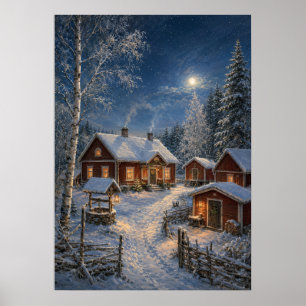 Póster Pueblo de Yuletime II - Hogar de Invierno