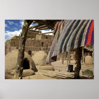 Póster Pueblo histórico de Taos como era en 1938