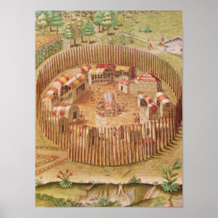 Póster Pueblo indio fortificado, de 'breve