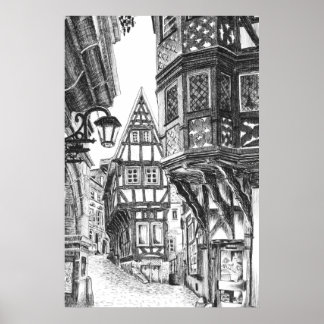 Póster Pueblo Medieval