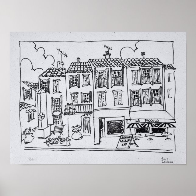 Póster Pueblo medieval de Biot, Francia (Frente)