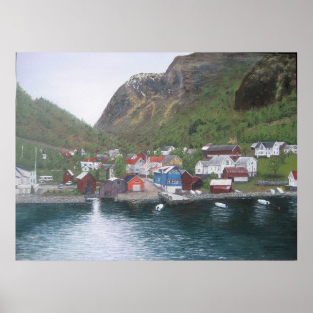 Póster Pueblo noruego (Frente)