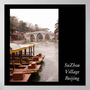 Póster Pueblo Pekín de Suzhou