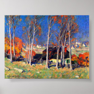 Póster Pueblo solitario en Saint Lawrence_ Gagnon