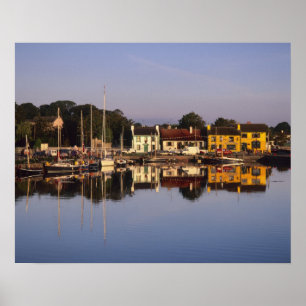 Póster Pueblo y puerto, Kinvarra, Condado de Galway,