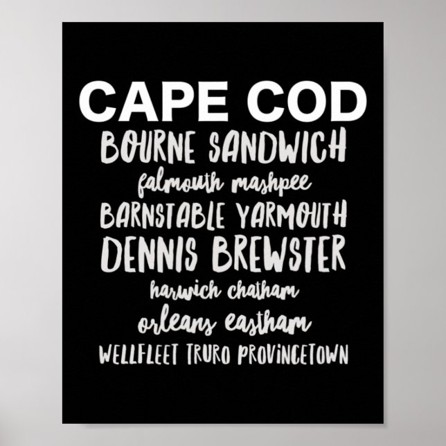 Póster Pueblos de Cape Cod Provincetown Rnstable Bourne D (Frente)