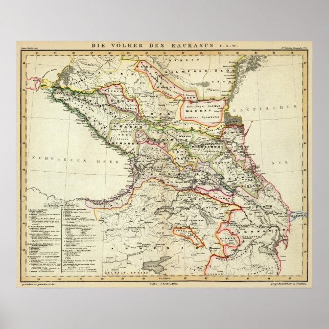 Póster pueblos del Cáucaso (Frente)