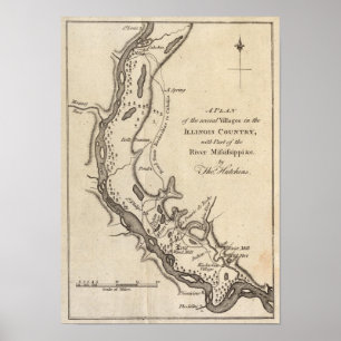Póster Pueblos en el país de Illinois