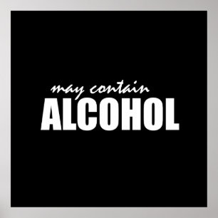 Póster Puede contener alcohol